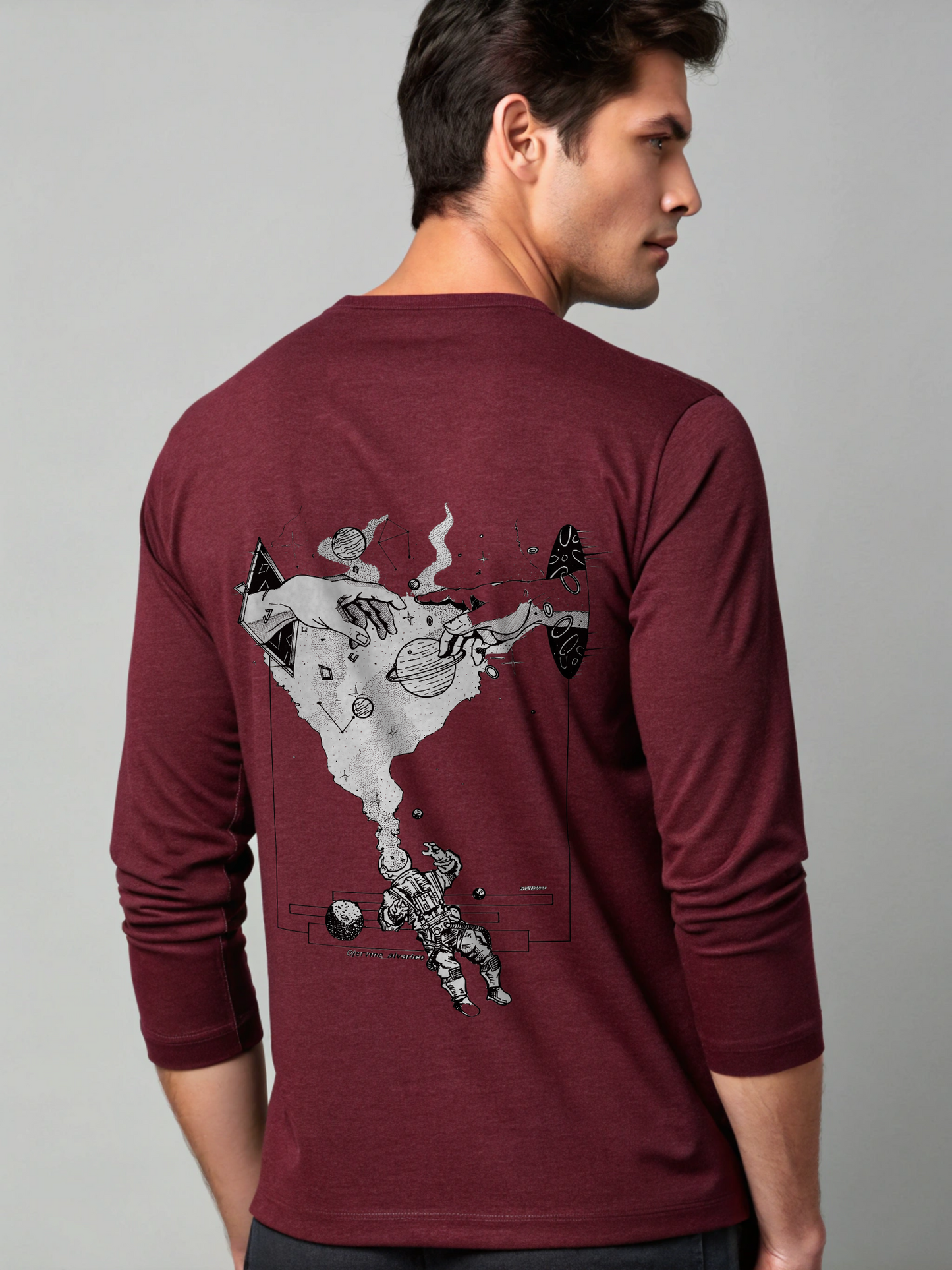 Space artwork Men's Full Sleeve T-Shirt