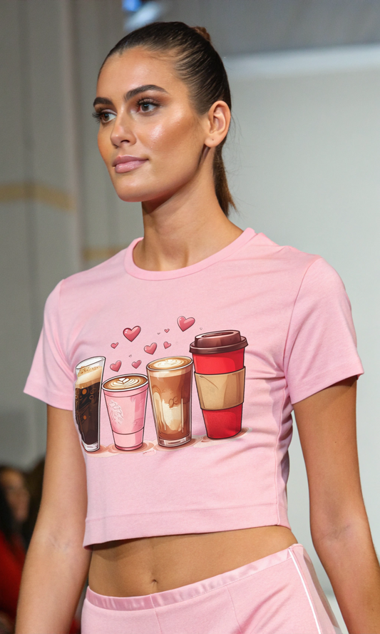 Love at First Sip Coffee Crop Tee (Women)